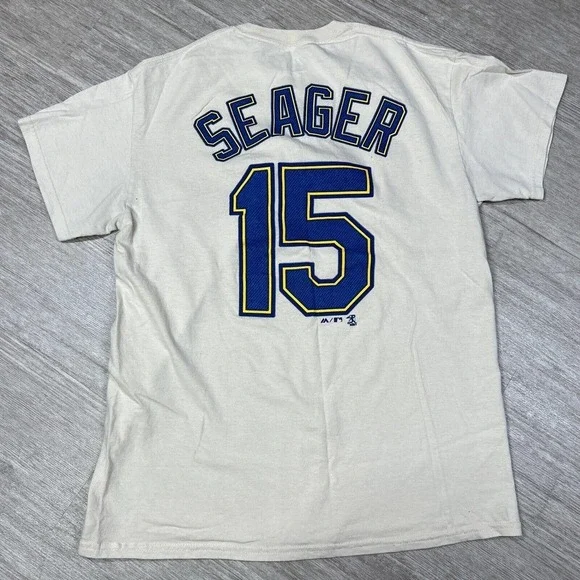 Seattle Mariners Kyle Seager Shirt #15 Men's Medium Majestic Official MLB Gear - Picture 2 of 6